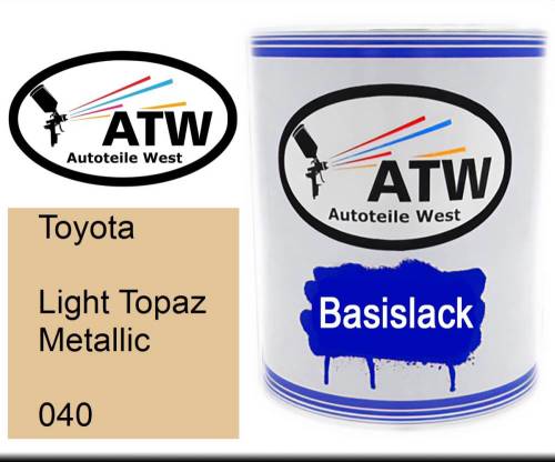 Toyota, Light Topaz Metallic, 040: 1L Lackdose, von ATW Autoteile West.